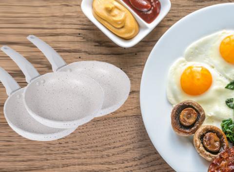 Prémiové panvice HomeDelux s odolným granitovým povrchom. Zdravé varenie s minimálnym množstvom tuku a so zachovaním prirodzenej chute.