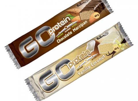 Proteínová tyčinka Biotech Go Protein, vynikajúca chuť! Podporte nárast svalovej hmoty a regeneráciu svalov po tréningu.