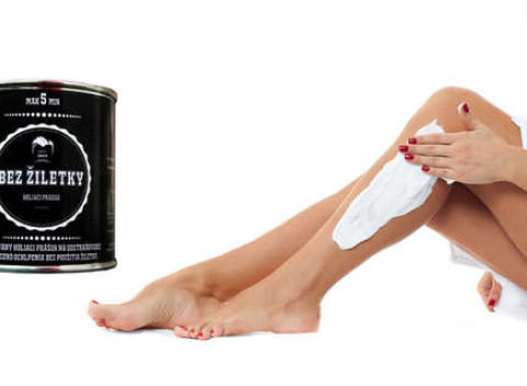 Špeciálne vyvinutý holiaci prášok určený na odstraňovanie nežiaduceho ochlpenia „Bez žiletky“.