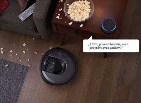 iRobot Roomba i7+ – robotický vysávač s automatickým vyprázdňovaním načistôt.