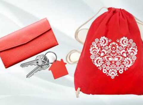 Vak s ľudovým vzorom v tvare srdiečka z e-shopu Fajntricko.sk za akciovú cenu.