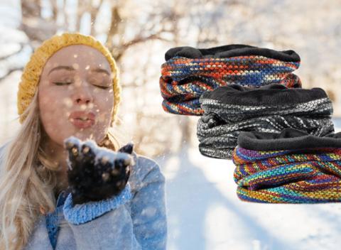 S hrejivým pleteným nákrčníkom a čiapkou 2v1 prežijete mrazivé dni v teplúčku. Vo vnútri nákrčníku je zamatová kožušinka.