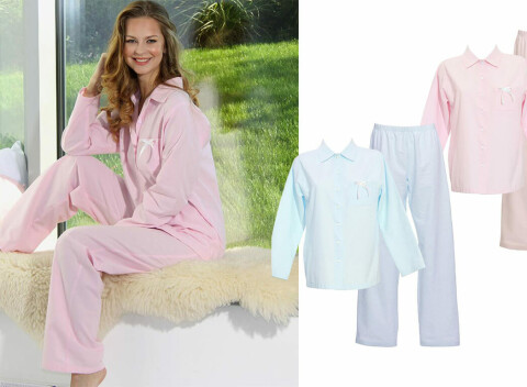 Zaspávajte v bavlnke! Dámske pyžamo z organickej bavlny - flanelu vyrobené na Slovensku.