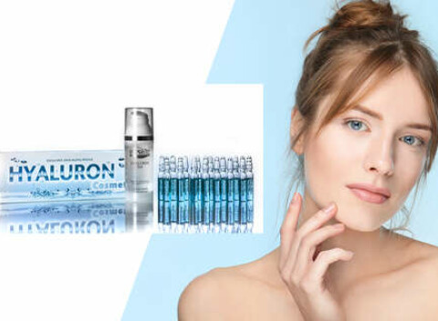 Kyselina hyalurónová ako ampulky a gél alebo koenzým Q10, argán či kaviár.