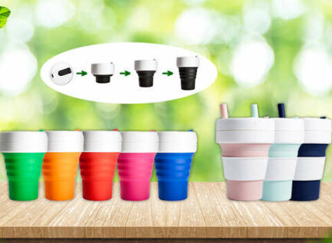 Ekologické silikónové skladacie hrnčeky EcoLove bez BPA látok.