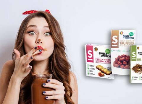Pochutnajte si na balení zdravých sladkostí Sweet Swich so stéviou, ktoré obsahujú neporovnateľne menej kalórií.