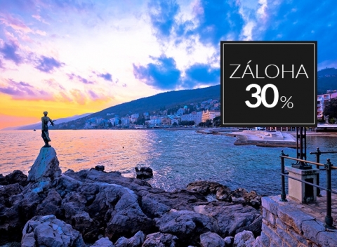 Vyberte sa na dovolenku do obľúbeného históriou dýchajúceho mestečka Opatija v Chorvátsku. Pobyt s polpenziou v útulnom Hoteli Opatija**.