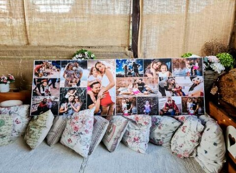 Koláž na plátne z vlastných fotografií, ktorá vydrží bez vyblednutia.