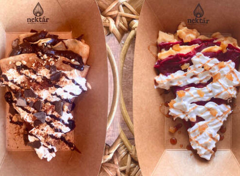 Sladká alebo slaná palacinka alebo wafla + limonáda v Café Nektár v Záhorskej Bystrici