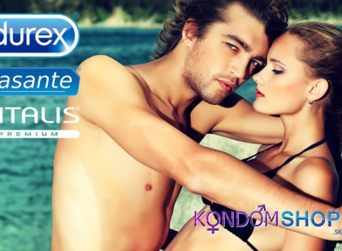 Nechajte vašu lásku rozkvitnúť. Špičkové kondómy popredných značiek Durex, EXS, Pasante a Vitalis.