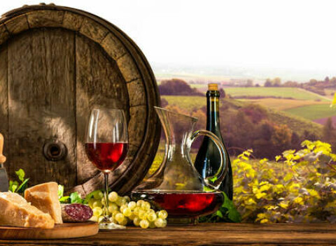 Neobmedzená konzumácia vína, živá hudba a polpenzia pre dvoch v penzióne V Zahraničí v Bořeticích.