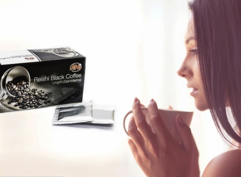 ANI Čierna káva s hubou Reishi. Zdravý nápoj s priaznivými účinkami na organizmus.