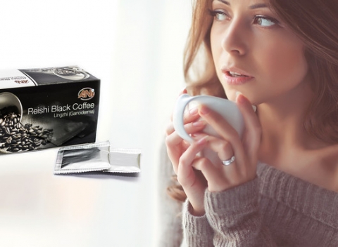 ANI Čierna káva s hubou Reishi. Zdravý nápoj s priaznivými účinkami na organizmus.
