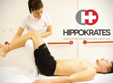 Fyzioterapeutické vyšetrenie a individuálne cvičenia v súkromnom zdravotníckom centre Hippokrates.