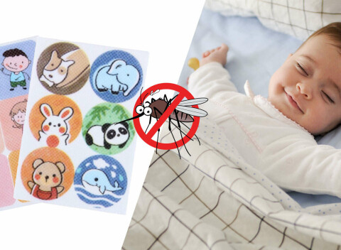 Prírodný repelent proti komárom vonku – 72 nálepiek, účinne bojojú proti komárom až po dobu 24 hodín.