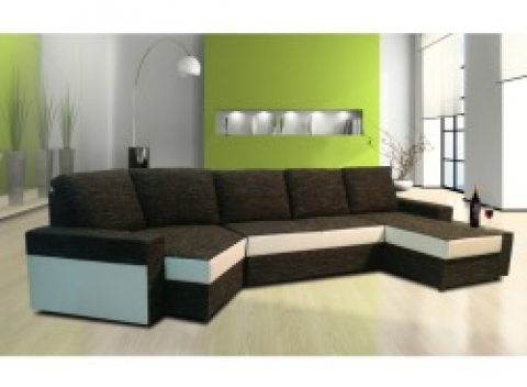 TEMPO KONDELA ROY Sedacia súprava, rohová, ekokoža