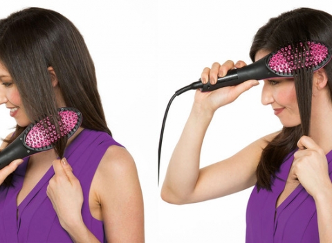 Skroťte svoje nepoddajné vlasy. Digitálna antistatická kefa v kombinácii so žehličkou alebo kulma.