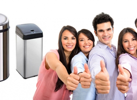 Nerezový bezdotykový odpadkový kôš 42l či 48l. Ochráni vaše zdravie a spraví váš život praktickým.