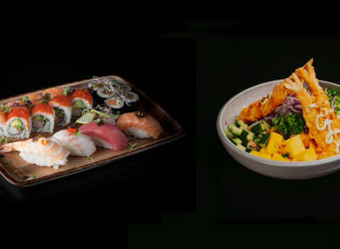 Poctivé sushi menu v Sushinami: Romantické, Sólo, Šiša, Celovečerné, Poké Bowl.