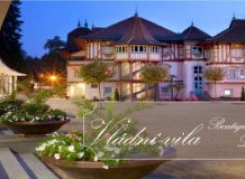 Boutique hotel Vládni vila Luhačovice s polpenziou a vstupom do aquaparku.