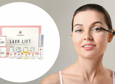 Domáca sada 2v1 na lash lifting mihalníc + lamináciu obočia, upravené, výrazné a definované obočie.