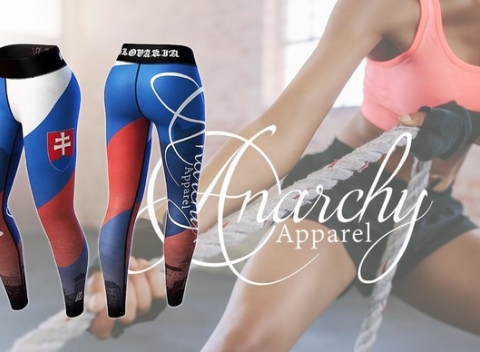 Fitness legíny značky Anarchy Apparel v limitovanej edícii – model SLOVAKIA.