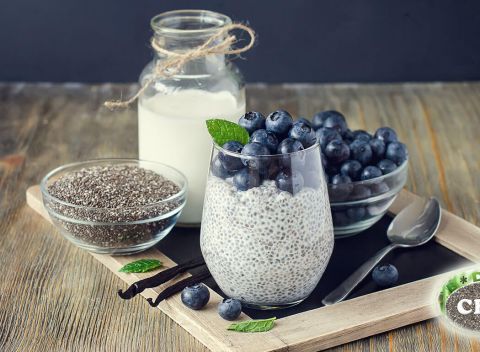 Chia semienka plné antioxidantov, bielkovín a vitamínov - 1000 g balenie.