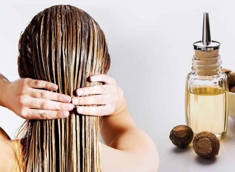 Reetha prášok z mydlových orechov pre domáce kozmetické prípravky na vlasy či pleť.