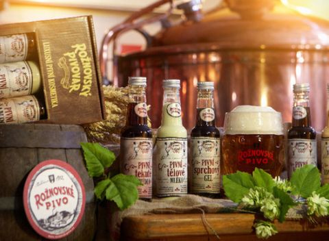 Blahodárna pivná kozmetika pre krásnu pleť a žiarivé vlasy z Rožnovského pivovaru.