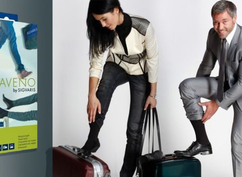 Kompresné lýtkové ponožky Traveno s unikátnym mikrovláknom pre najvyššie pohodlie.