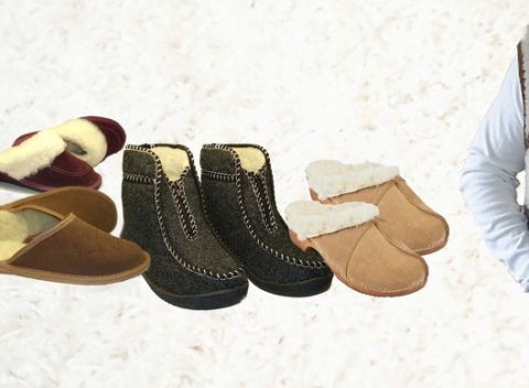 Teplé, mäkké, ale hlavne hrejivé. Vesta, kapce a papuče z ovčej vlny, zateplené dreváky.