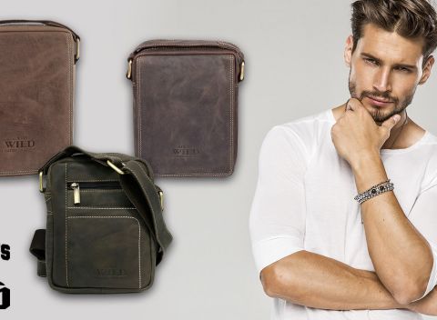 Prehľad, poriadok a štýl. Originálna pánska taška Always WILD z pravej kože.
