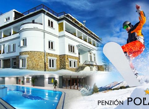 Zimný alebo jarný pobyt v Penzióne Poľana*** s polpenziou, wellness a možnosťami na lyžovačku.