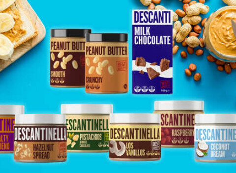 Zdravé čokolády, arašidové, kokosové aj kešu orechové maslá