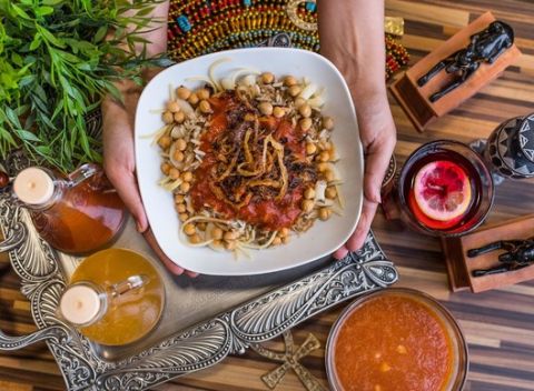 Obedové menu v novootvorenom egyptskom bistre Rugies. Na výber máte až zo 4 druhov menu.