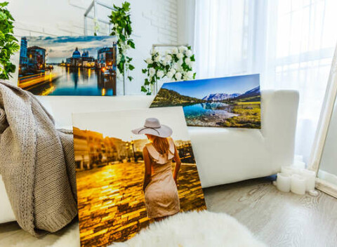 Fotoobraz na umeleckom plátne s ručne robeným dreveným rámom