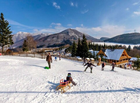 Pobyt pri CHKO Strážovské vrchy v Apartmánoch Kľak s polpenziou a wellness (sauny, vírivka) + 3 detské ihriská