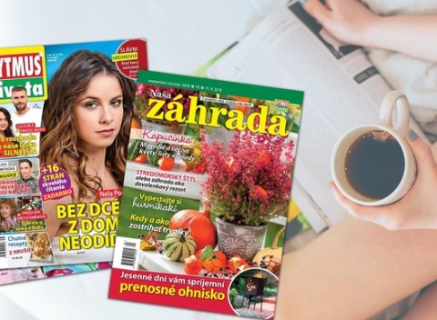 Predplatné dvojmesačníka „Naša záhrada“ alebo týždenníka Rytmus života .