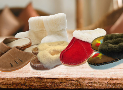 Produkty z ovčej vlny - papuče, kapce, ponožky, vesta. Teplé, mäkké, ale hlavne hrejivé.