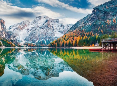 Polpenzia, neobmedzené wellness a skibusy v hoteli Goldene Rose*** blízko UNESCO jazera Braies.