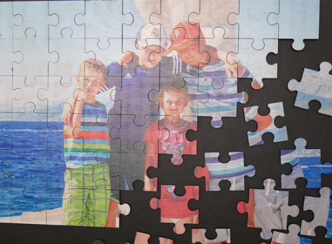 Originálne drevené puzzle s vlastnou fotografiou - 25 alebo 54 dielikov puzzle.