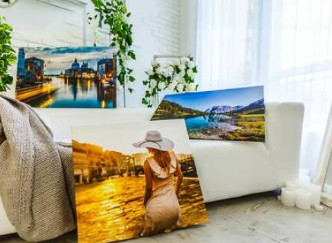 Fotoobraz na umeleckom plátne s ručne robeným dreveným rámom