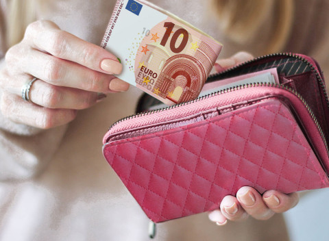 Dámska peňaženka na zips v 2 štýlových farbách - povinný doplnok do každej kabelky.