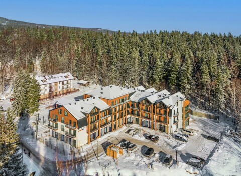 Szklarska Poręba blízko lyžiarskych areálov v apartmáne Sun & Snow Ostoja Parku Narodowego + sauna a herňa