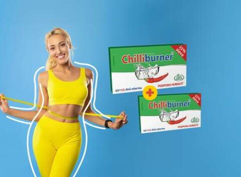 Prírodná podpora chudnutia Chilliburner s patentovanou technológiou (1+1 balenie ZDARMA)