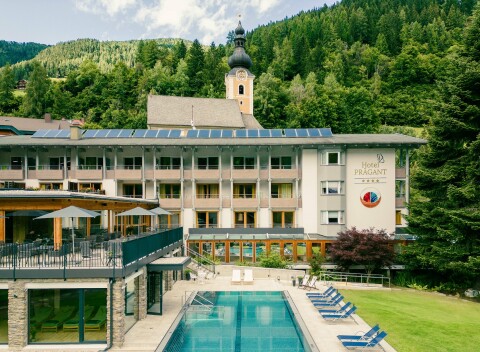 Korutánsko 350 m od lanovky: 4* Evident Hotel Prägant s gurmánskou polpenziou a wellness s plochou 1 000 m²