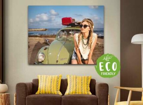 Fotoobraz na plátne zo 100 % bavlny v rôznych rozmeroch a rám je z prvotriedneho smrekového dreva