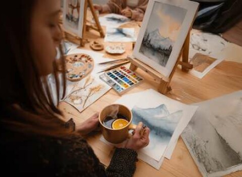 Zážitkový workshop maľovania v Ateliéri LENSY v centre Košíc s neobmedzeným Proseccom alebo vareným vínom