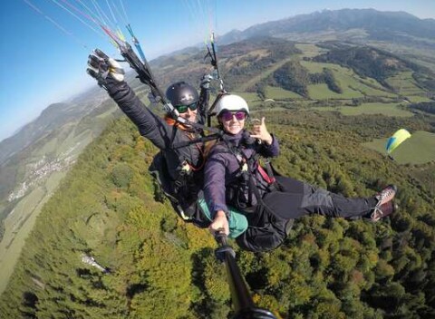 Tandemový paragliding z výšky až do 1000 metrov nad Donovalmi alebo na Straníku v Žiline