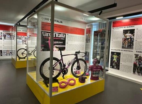 Vstup do výstavných siení úspechov Petra Sagana v Hoteli SP resort - Peter Sagan v Žiline